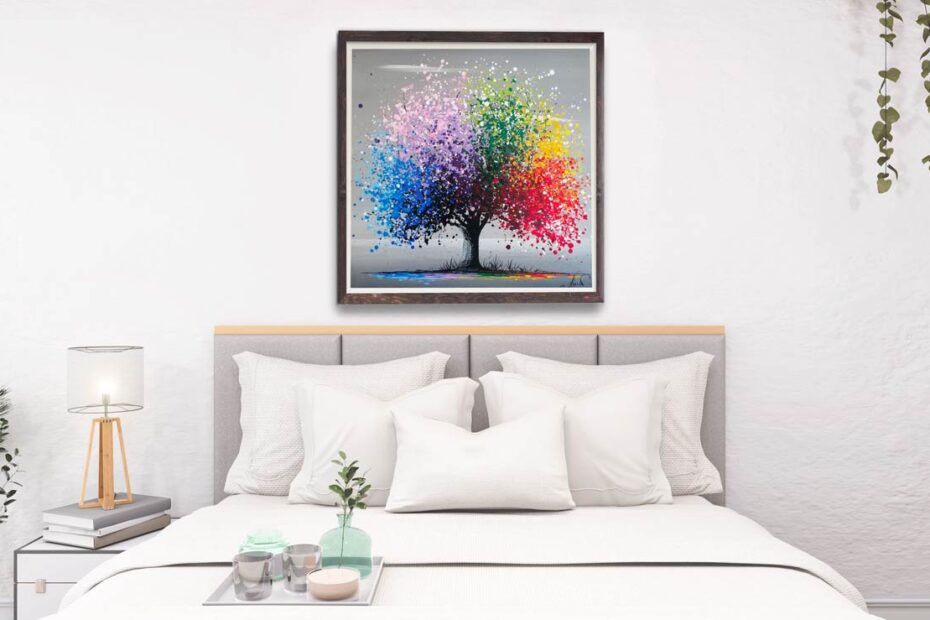 quadro-da-arredo-albero-arcobaleno-corniciequadrime